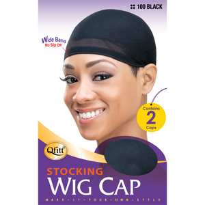 Qfit Black Stocking Wig Cap
