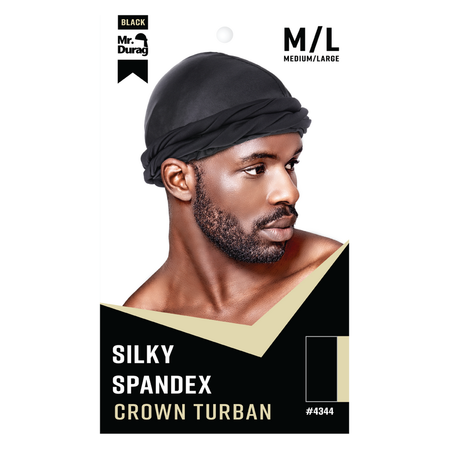 Mr Durag Silky Crown Spandex Turban M/L Asst Color