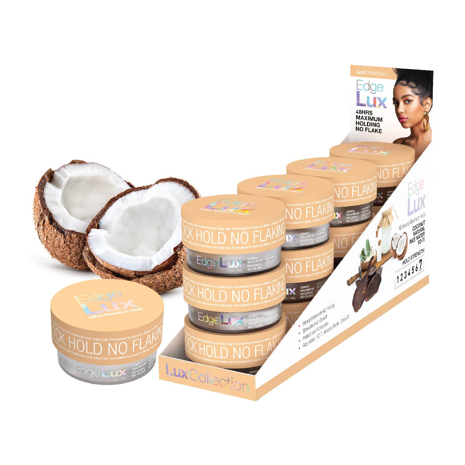 Lux Collection Edge Lux Edge Control Wax 48Hour Maximum Hold 1oz