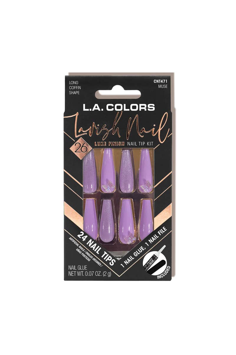 LA Colors CNT471 Lavish Luxe Nail Tip Kit Muse - 3pc
