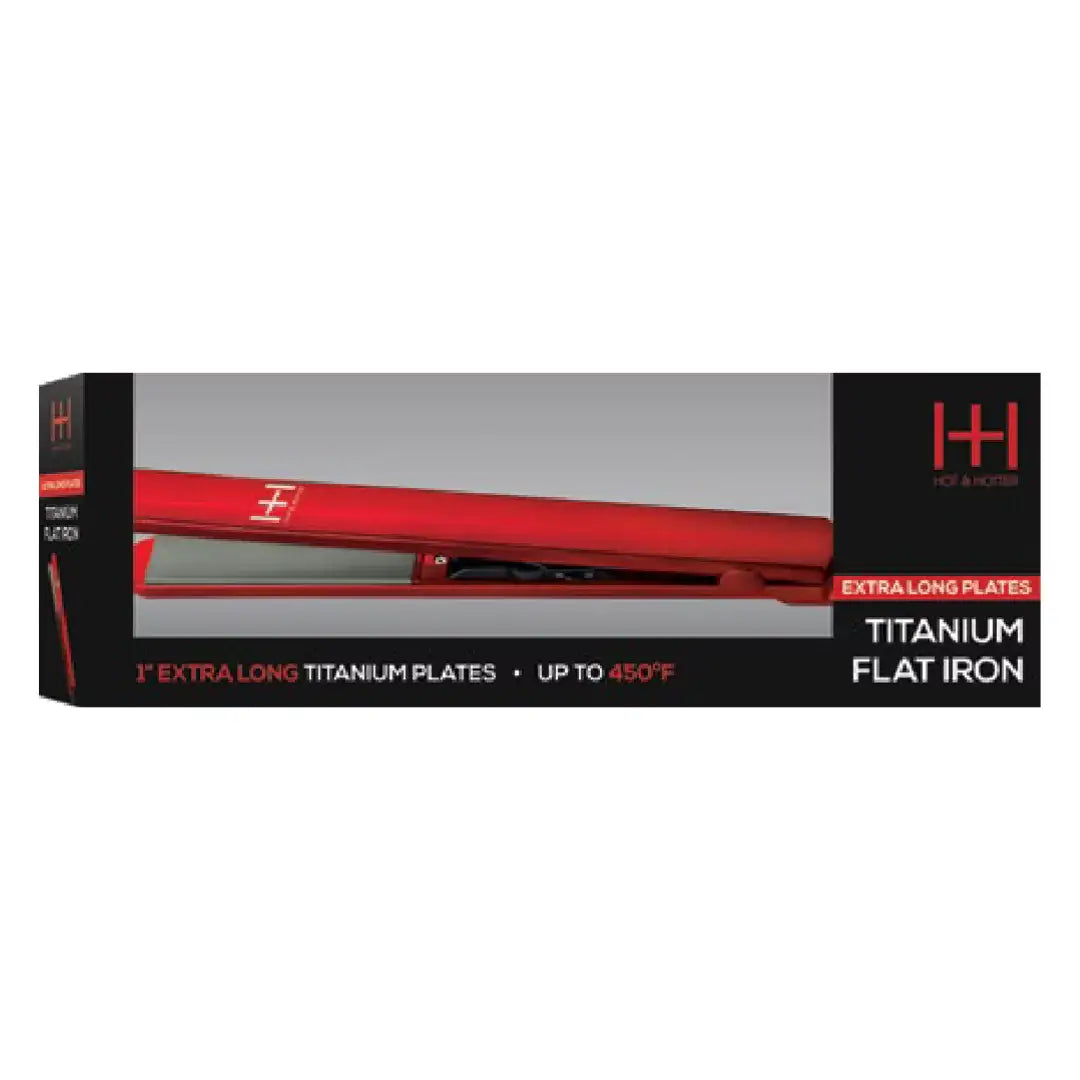 Hot & Hotter Extra Long Titanium Flat Iron 1 Inch