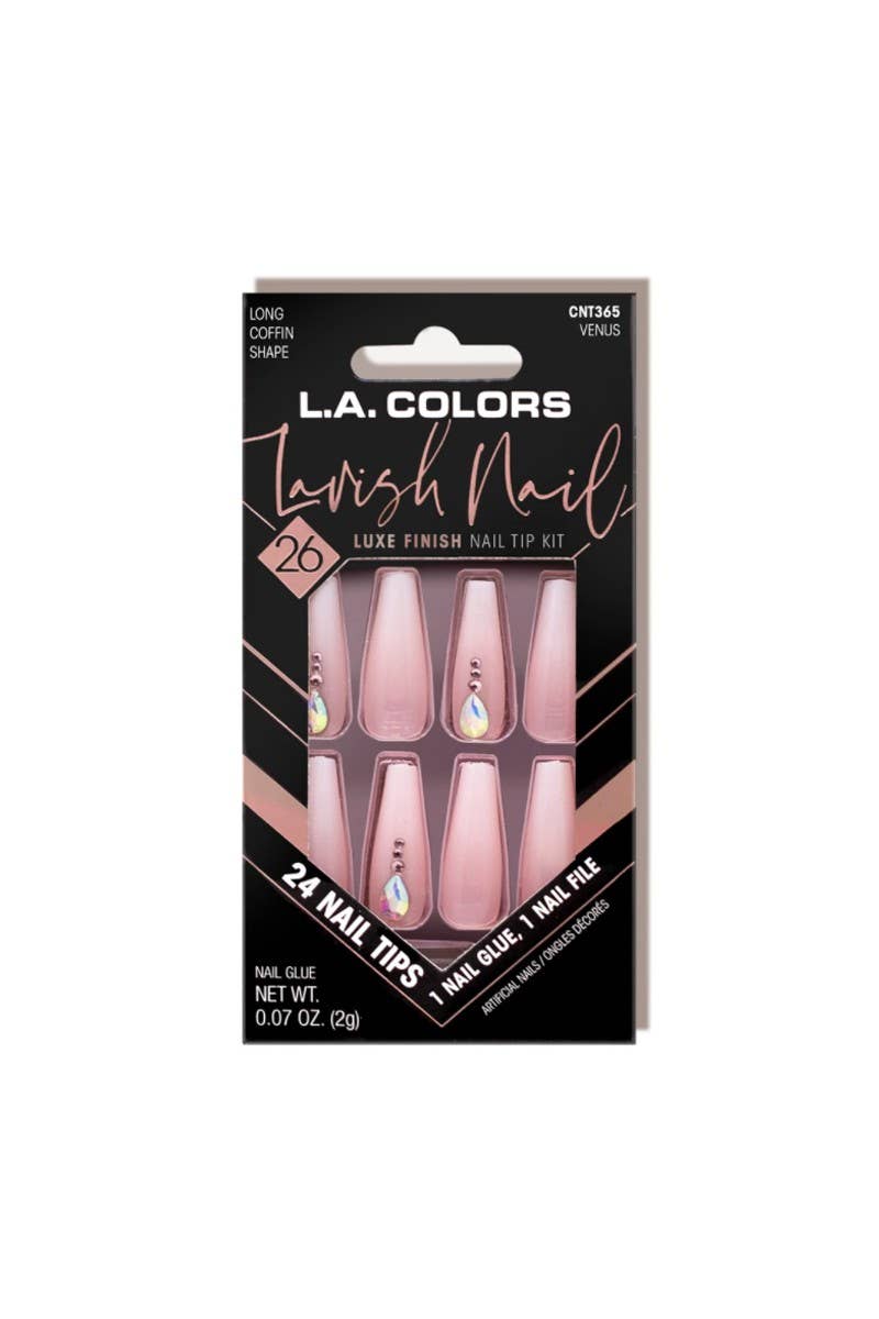 LA Colors CNT365 Lavish Luxe Nail Tip Kit Venus - 3pc