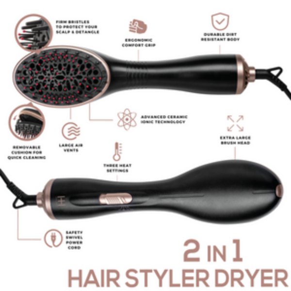 Hot & Hotter 2 in 1 Ceramic Hair Styler Dryer