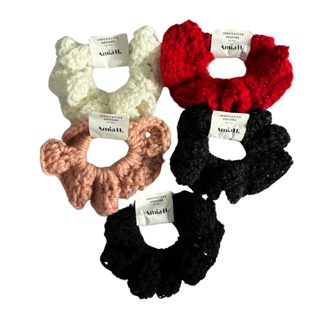 Amia H Crochet Scrunchie