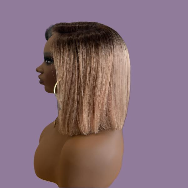 10" Ashe Blonde Ombre Wear N Go Human Hair Wig