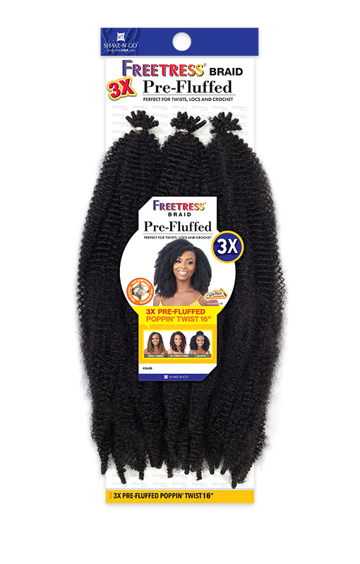 3X PRE-FLUFFED POPPIN' TWIST 16"