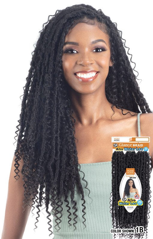 3x Afro Water Loc 20"