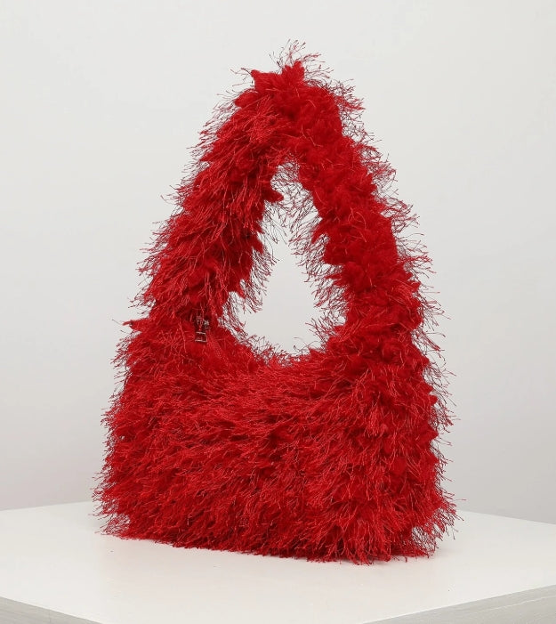 Fuzzy Soft Hand Bag