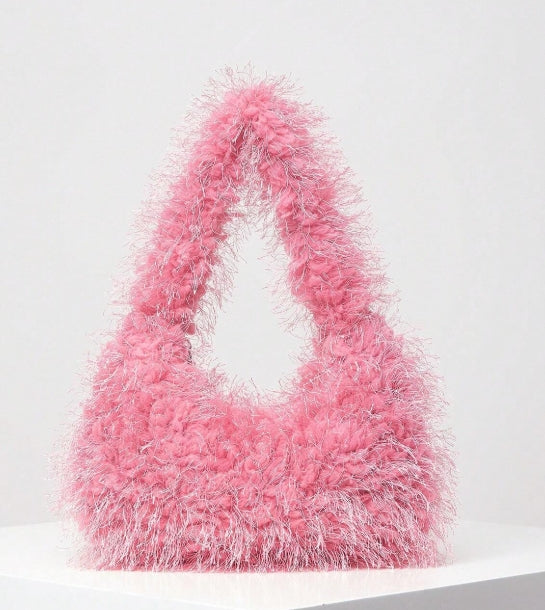 Fuzzy Soft Hand Bag