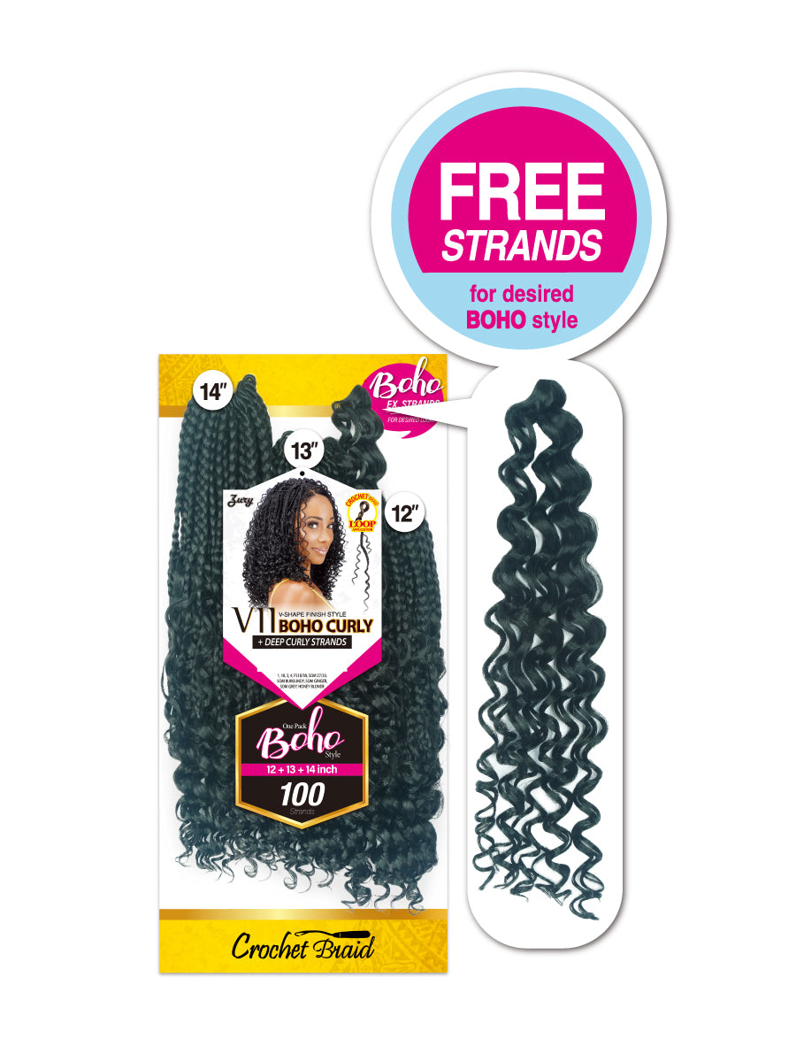 ZURY V11 BOHO CURLY CROCHET BRAIDS 12" 13 " 14" INCH