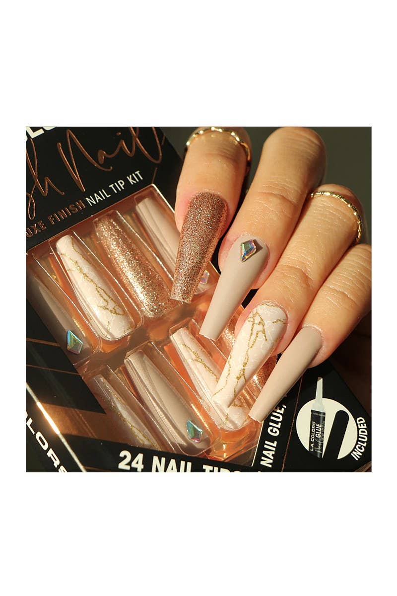 LA Colors CNT154 Lavish Luxe Nail Tip Kit Highlife - 3pc