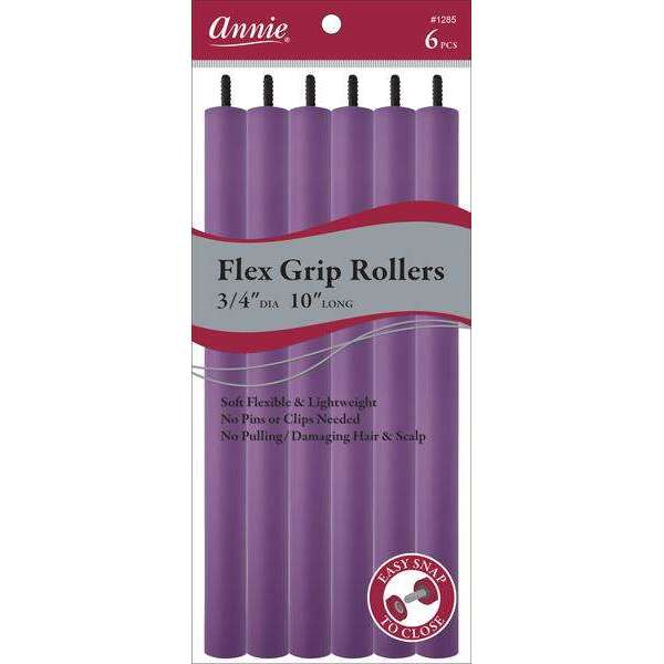 Annie Flex Grip Rollers 3/4 10" Long 6ct Purple