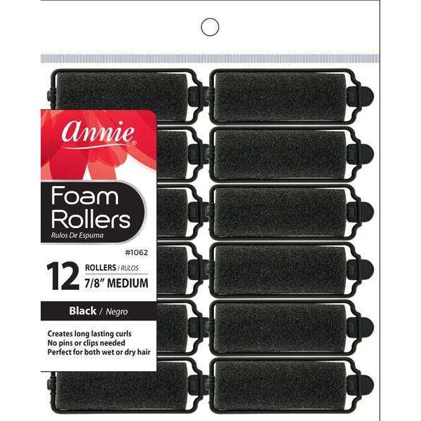 Annie Foam Roller Black Med 7/8 Blk