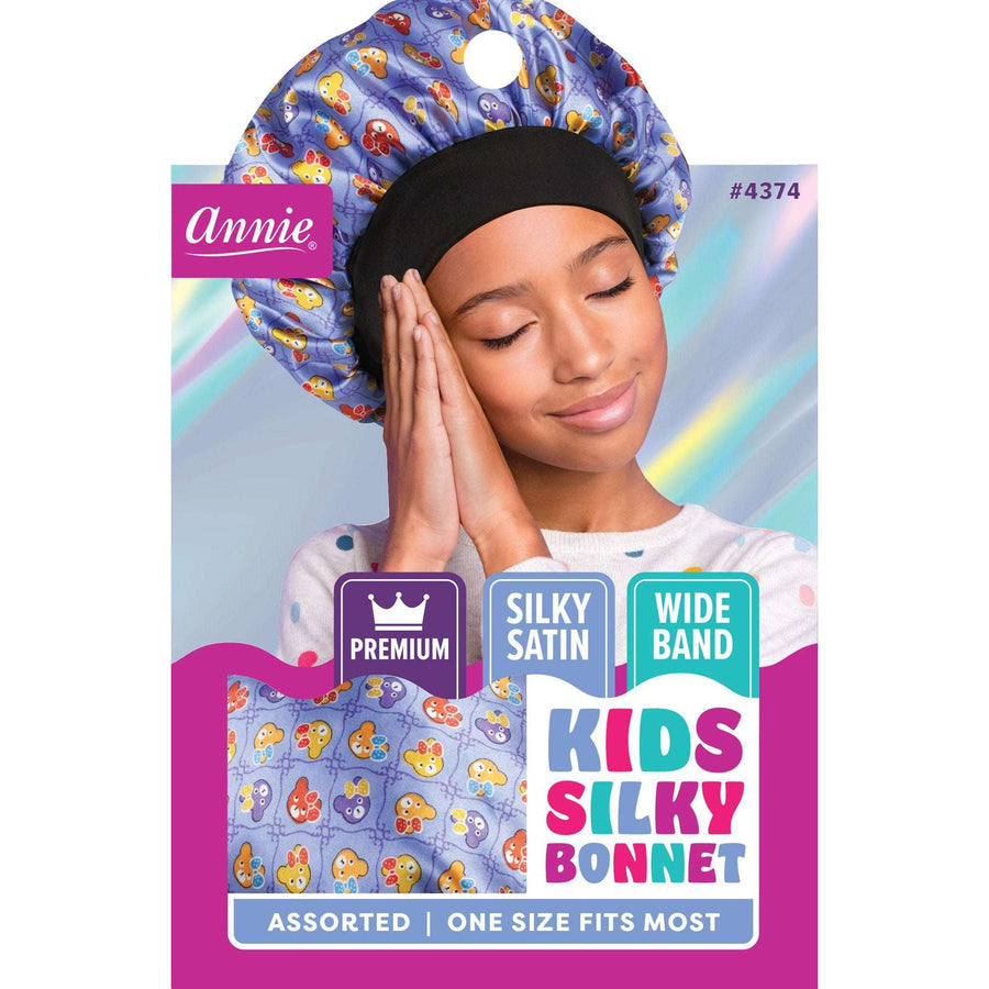 Annie Prem Kids Silky Wide Edge Bonnet Headscarf Asst Pattern