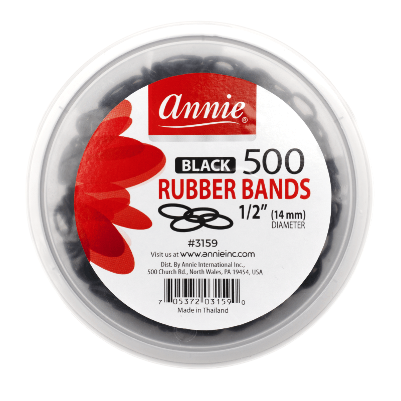 Annie Rubber Bands 500ct Blk