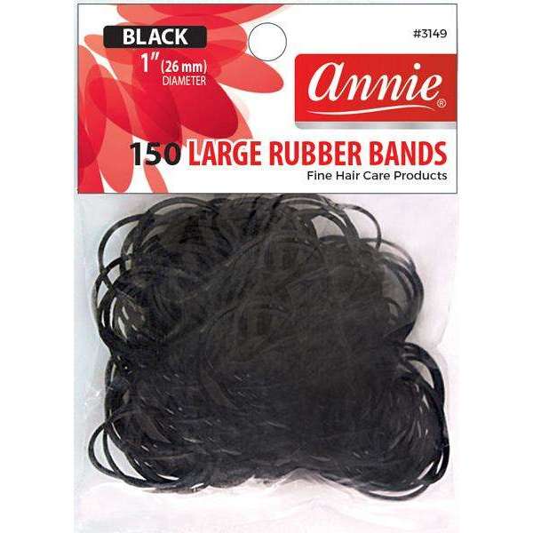 Annie Rubber Bands L 150 Ct Blk