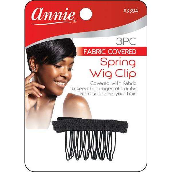 Annie Spring Clip W/Fabric 3ct Black