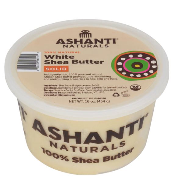 Ashanti 1White Solid 100% Shea Butter 16oz