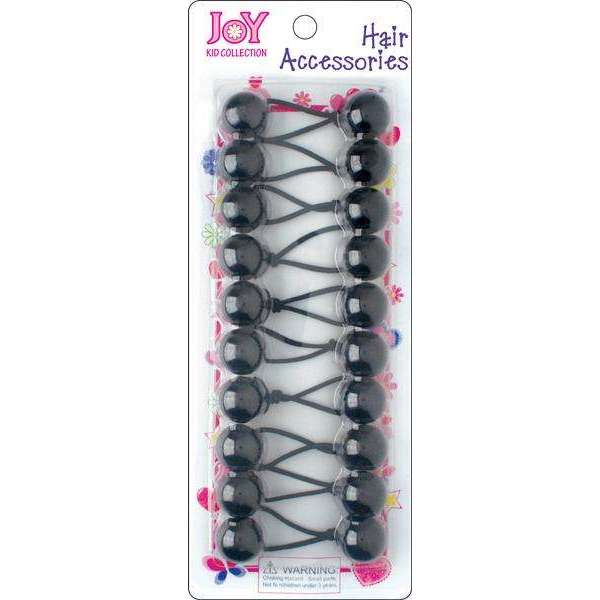 Joy Twin Beads Ponytailers 20mm 10ct Blk