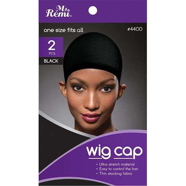 Ms Remi Wig Cap 2pc Blk